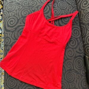 ALO Yoga Red Fitted top